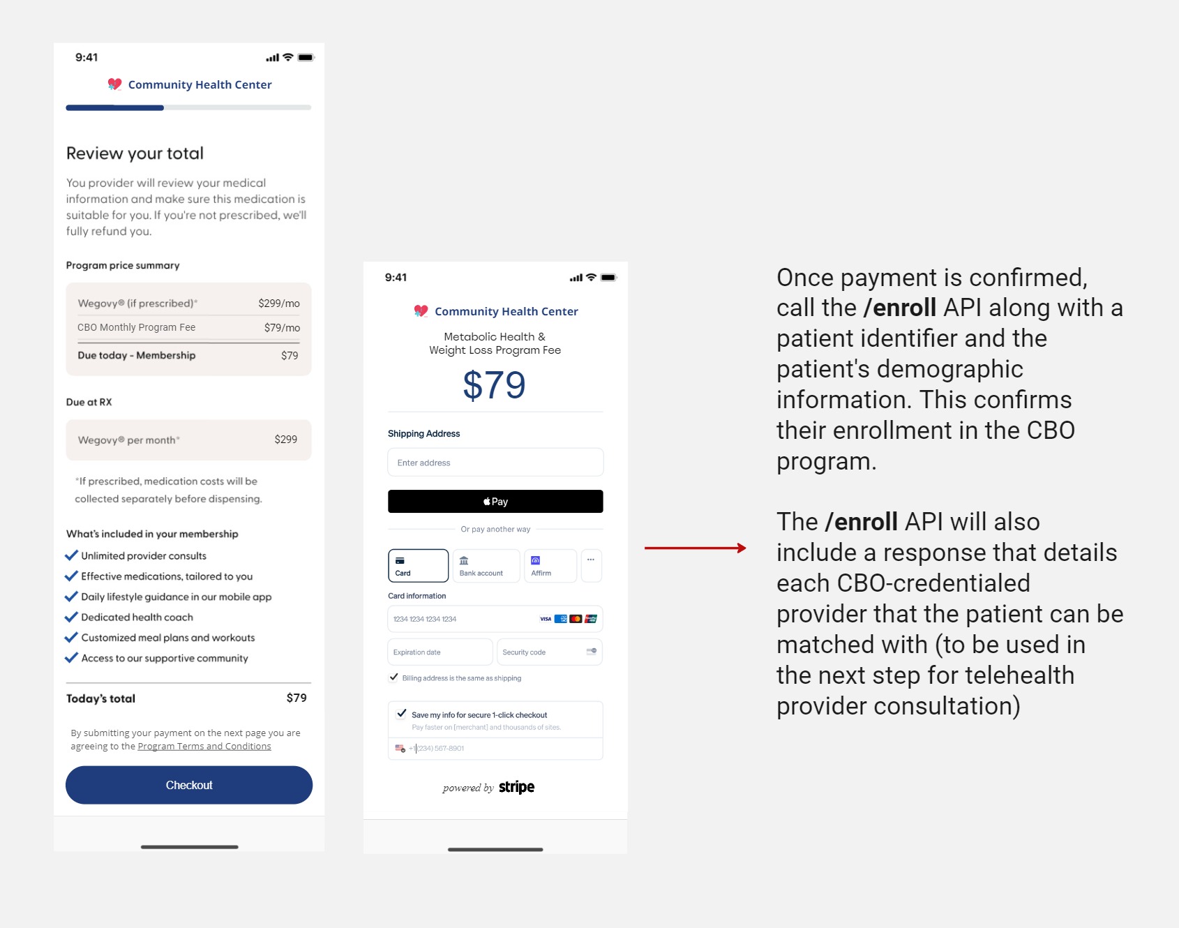 Bridge Health Operations - Enroll and Checkout